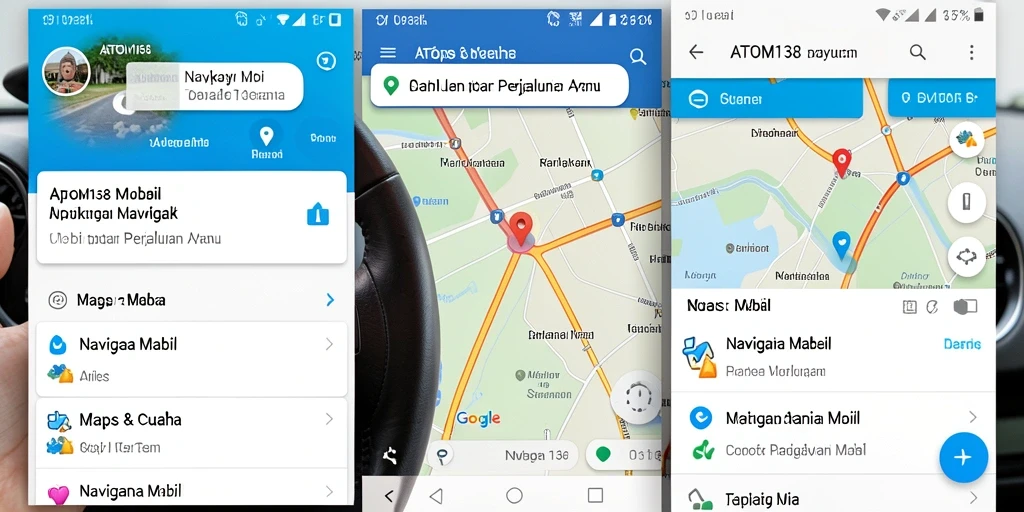 Tampilan antarmuka ATOM138 yang memudahkan navigasi mobil.