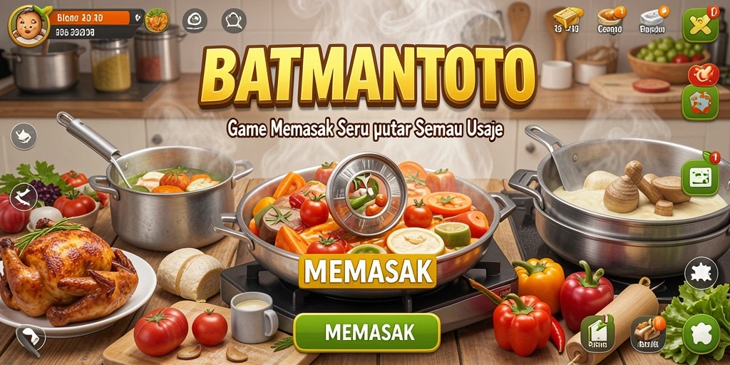 Tampilan antarmuka menarik dari game Memasak BATMANTOTO.