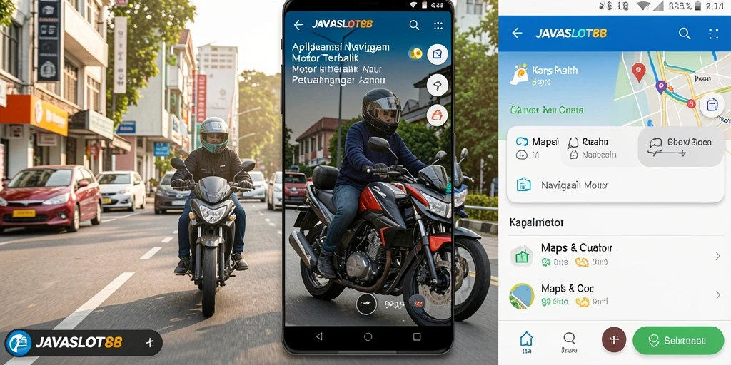 Antarmuka aplikasi JAVASLOT88 yang sederhana dan informatif untuk navigasi motor.